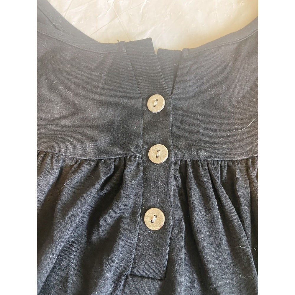 Thanth Womens Black Henley‎ Pleated Tunic Top 3/4 Sleeve Plus Size 2XL - Picture 7 of 7